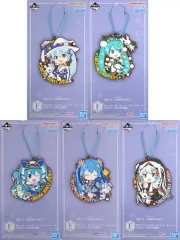 【中古】雑貨 全5種セット 雪ミクオールスターズ ラバーチャーム(2014～2018) きゅんキャラいらすとれーしょんず 「一番くじ 雪ミク ～SNOW MIKU～」 F賞
