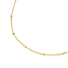 【H：ゴールド×45cm】[Cream dot. クリームドット公式] ネックレス レディース ステンレス製 金属アレルギー つけっぱなし サージカルステンレス タイプ 極細 ロング スキンジュエリー 45cm 55cm 70cm チェーン 大人  