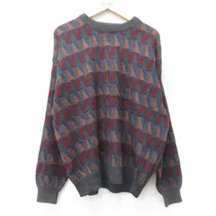 XL/古着 ジャンセン 長袖 セーター メンズ 00s 大きいサイズ アクリル クルーネック 濃グレー 霜降り他 24nov01 中古 ニット トップスのサムネイル