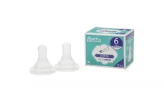 ドクターベッタ哺乳びん ジュエル替乳首 クロスカット 2個セット