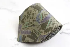 クリッツア ブランドネクタイ 総柄 パネル柄 シルク メンズ ベージュ KRIZIA 【中古】のサムネイル