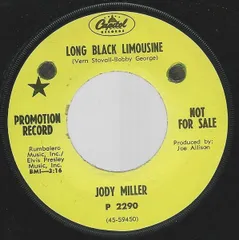米7” Jody Miller Long Black Limousine P2290 Capitol Records /00080