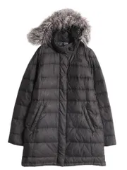 【お得なクーポン配布中!】 ノースフェイス ロング ダウン コート レディース M 古着 パーカー ジャケット キルティング 600フィル ジャンパー フェイク ファー付き 黒