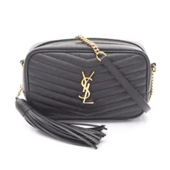 サンローランパリ SAINT LAURENT PARIS ショルダーバッグ Lou mini ルー ミニ ブラック レザー ルー ミニ チェーンショルダー レディース Used B