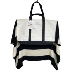 定価49,500円 UNDERCOVER STRIPED TOTE BAG UC2D1B10 WHITE BLACK アンダーカバー ストライプ トートバッグ トート バッグ ホワイト 白 ブラック 黒