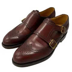 JM WESTON 8D 334 バーガンディダブルモンクストラップシューズ