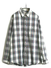 【お得なクーポン配布中!】 80s USA製 エルエルビーン チェック 長袖 シャツ メンズ XL / 80年代 ヴィンテージ LLBean 長袖シャツ 大きいサイズ LLビーン アウトドア