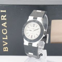 稼動品 BOX付 新品電池 ブルガリBVLGARI アルミニウム AL32TA クオーツ シルバー文字盤 ユニセックス腕時計