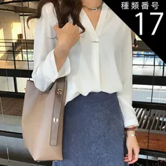 種類17：グリーン/4XL Vネック ボウタイ風 シフォン とろみ ブラウス トップス シャツ 白シャツ 袖あり 長袖 襟なし かわいい 大人可愛い きれいめ シンプル カジュアル 大人 上品 おしゃれ 大人女子 こなれ感 ラブリー クール モード系 エレガン