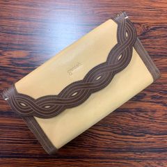 genten ゲンテン 長財布 レザー 本革 ベージュ ブラウン 茶色 レディース メンズ 大きめ 財布 大容量 かわいい おしゃれ