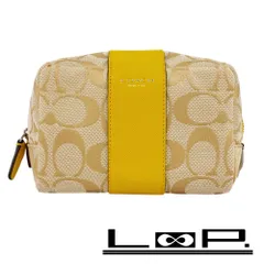 ■未使用■　コーチ ポーチ コスメ 小物入れ シグネチャー ベージュ イエロー 51172 【313059】5