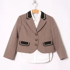 ミチコロンドン テーラードジャケット シャツ 2点セット フォーマル キッズ 女の子用 120サイズ ベージュ×白 MICHIKO LONDON 【中古】のサムネイル