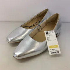 ● GU ジーユー マシュマロローヒールパンプス シルバー パンプス 23㎝