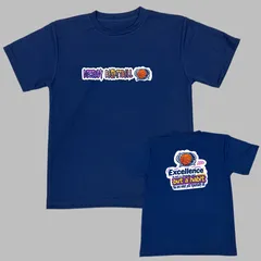 新品 バスケ Tシャツ ネイビー ドライ 半袖 バスケットボール メンズ レディース キッズ ジュニア ミニバス 速乾 サイズ 110 120 130 140 150 SS S M L LL 紺 excellence