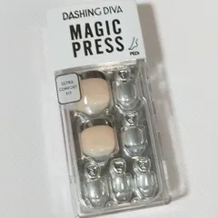 新品未使用999 DASHING DIVA 「シルバーリフレクション」ダッシングディバ マジックプレス フット ペディキュア ネイルチップ 付け爪