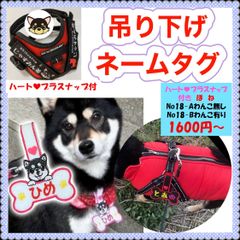 イメージデータ作成料金　ユリウスk9 ネームタグ　キロナイナー　吊り下げネームタグ　アレンジできる　ネームタグ　刺繍名前ワッペン　ハーネス名札　犬