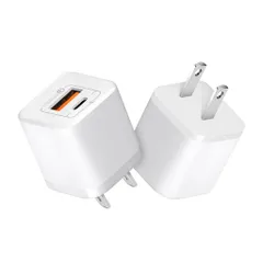PD充電器20W2ポートType-c急速充電器【USB-C&USB-A/PD対応/超コンパクトサイズ】超小型ACアダプター軽量スマホ充電器iPhone14/13Pro/iPhone11/iPhoneX/iPhone6s