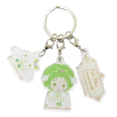 【メール便】Yes！ プリキュア5 GoGo！xサンリオキャラクターズ キーリング 3連アクリルキーホルダー キュアミントxシナモロール バンダイ 3チャーム キャラクター グッズ 