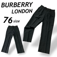 BURBERRY LONDON バーバリー ロンドン メンズ パンツ 76スラックス 2タック ビジネス BBF74-405-09 三陽商会 ブラック系 (D045)★