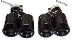 BMW対応 G30 G38 525 528 530用 カーボンマフラーカッター 4本出し 