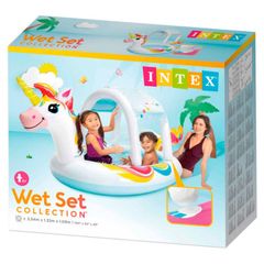 【未使用品】インテックス ユニコーンスプレープール アウトドア 水遊び キッズ こども 大型 ビニールプール