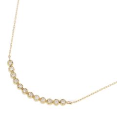 0.15ct/4月誕生石・ダイヤモンド ネックレス・ペンダント/K18YG/750-1.3g/イエローゴールド/プレゼント/記念日【♀】【N】【レディース】★■556184【中古】