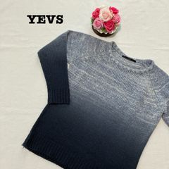 YEVS イーブス　 グラデーションニットセーター　フリーサイズ　青　ブルー