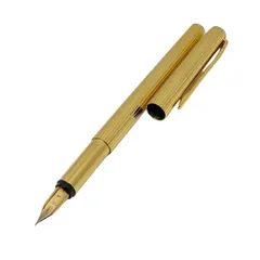 MONTBLANC モンブラン万年筆 585 ゴールド インクカートリッジ付き MONTBLANC (モンブラン) 万年筆 ブラック×ゴールド 585刻印