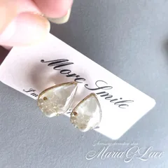 クリアドロップ パールピアス イヤリング変更可 シリコン ポストピアス イメージピアス レジン