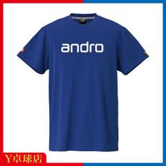 アンドロ ナパＴシャツ デオ ディープブルーxホワイト 卓球ウェア NAPA T-SHIRT DEO ユニフォーム Y卓球店 (andro) [M便 1/1]