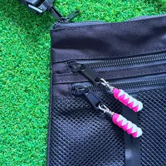 テゲバジャーロ宮崎 ピンク カラー パラコード ジッパータブ キーホルダー zipper tab