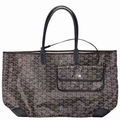 ゴヤール GOYARD サンルイ PM ハンドバッグ トートバッグ ショルダーバッグ ポーチ付き A4収納 ゴヤールディンキャンバス 総柄 黒 ブラック 茶 白 0630のサムネイル