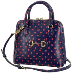 GUCCI 鞄 ホースビット ハンドバッグ ポルカドット 型番621220 グッチ GUCCI ホースビット 1955 スモール トップハンドルバッグ