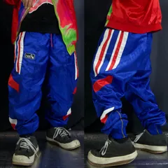 90s asics Allover Patterns Tricolor Woven Pants 90年代 アシックス 総柄 トリコロール ウーブンパンツ