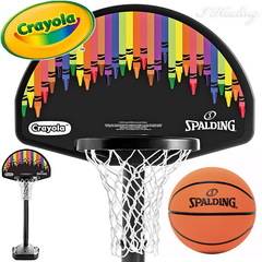 Crayola クレヨラ SPALDING  幼児用バスケットゴール バスケットボール クレヨラ ワン オン ワン 5H114CRN ボール付 バックボード61cm 高さ132cm タンク容量3.8L 24SS 正規品