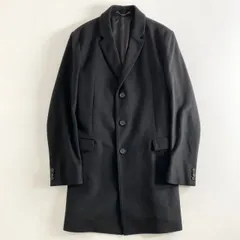 10L10《美品》HUGO BOSS ヒューゴボス チェスターコート 54(XL相当) ブラック アウター ルーマニア製のサムネイル