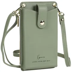 [Greacess] スマホポーチ レディース スマホショルダー 携帯ポーチ 斜め掛け ポシェット 縦型