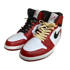 ◆中古品◆ナイキ NIKE エアジョーダン1レトロハイ AIR JORDAN 1 RETRO HIGH 332550-163 30㎝ ホワイト/レッド/ブラック 本体のみ V89118NL