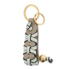 希少 新品 ロエベ ブレイデッド キーリング ソフトホワイト メープル オレンジ このかわいさは罪…。出合えたらラッキーのロエベ“新作キーリング”は