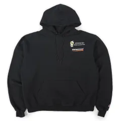 チャンピオン Champion 00's 2000年代 スウェットパーカー プルオーバー フーディー 企業ロゴ 刺繍 eco authentic Y2K USA ヴィンテージ ビンテージ VINTAGE アメリカ古着 メンズ パーカー ブラック 黒 L【中古】