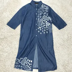 【極美品】FRENCH PAVE　シャツワンピース　デニム　刺繍