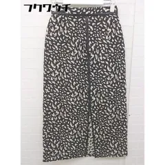 ◇ PAGEBOY サイドジップ 総柄 スリット 膝下丈 タイト スカート サイズS ブラック ホワイト ブラウン レディース 【中古】 【1104150008868】