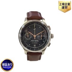 アバウトヴィンテージ ABOUT VINTAGE 1934 テレクロン 腕時計 クロノグラフ QZ ブルー文字盤 レザー 稼働品 メンズ 中古 良好 T10153117