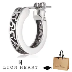 ピアス ライオンハート LION HEART シングル ピアス 片耳 01EA0961SJ シルバー925 SV925 クロッシングピアス シティポップ フープ ピアス メンズ シルバー 男性 ギフト プレゼント おすすめ 誕生日 お祝い 送料無料 正規品