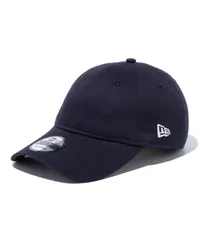 【ムラスポ公式】新品 NEW ERA ニューエラ キャップ 帽子 9TWENTY ロングバイザー ノンウォッシュコットン ベーシック ネイビー × ホワイト 14525070