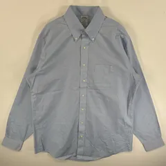 古着 ブルックスブラザーズ Brooks Brothers 長袖シャツ オックスフォードシャツ 1818 ボタンダウンシャツ 16 1/2 L-XL サックスブルー 無地 メンズ