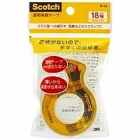 3M スコッチ 透明両面テープ 18mm×4m 小巻 W-18 - 文房具のお店