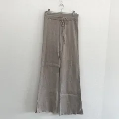 新品未使用　【samansa mos2 blue】　ベージュ系　Ｆ　パンツ　ストレッチパンツ　無地　シンプル