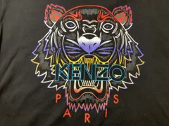 ケンゾー　KENZO  Tシャツ　L  ブラック　レインボー　タイガープリント