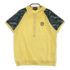 サイズ：1 PEARLY GATES パーリーゲイツ  ニットポロシャツ 袖メッシュ  イエロー系 [240101320790]# ゴルフウェア レディース ストスト